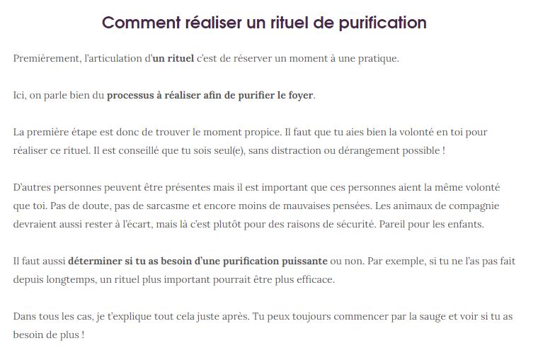 AZERTY Rituel de purification